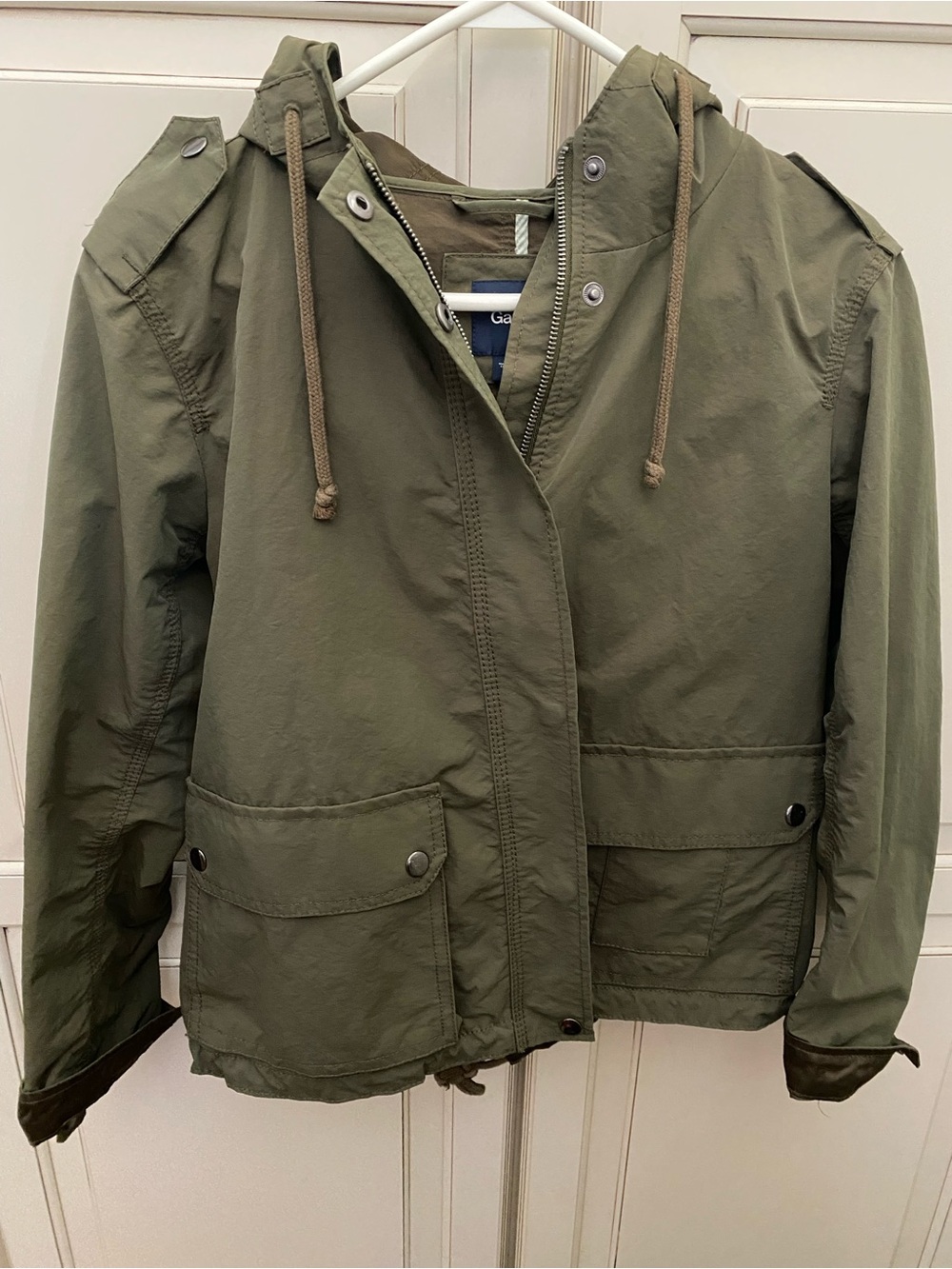 GAP Olive Green Hooded Rain Jacket size S